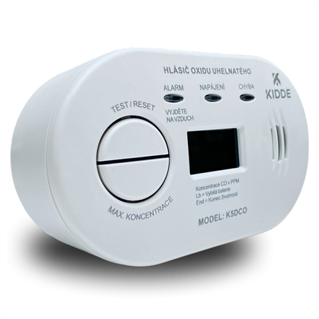 Detektor úniku plynu CO Kidde K5DCO