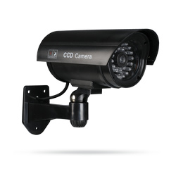 Venkovní atrapa bezpečnostní kamery Dummy3 s blikající LED černá