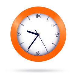 Hodiny jdoucí pozpátku BackWorld Color Orange