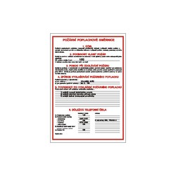 Požární poplachové směrnice - Plastová cedule A4